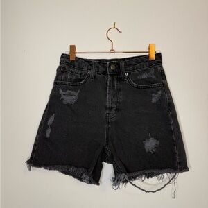 Wild Fable - High Rise Cutoff Black Distressed Denim Shorts